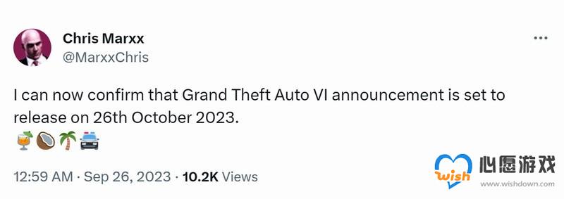网传《GTA6》地图很大超乎想象 10月26日正式公布_wishdown.com