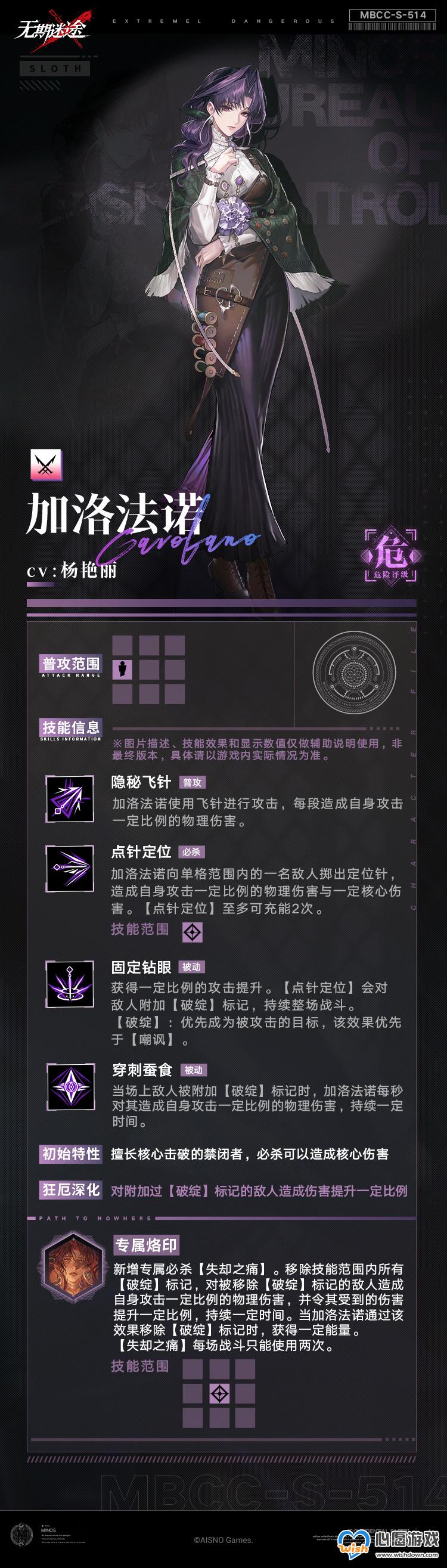 无期迷途加洛法诺怎么样 加洛法诺技能介绍_wishdown.com