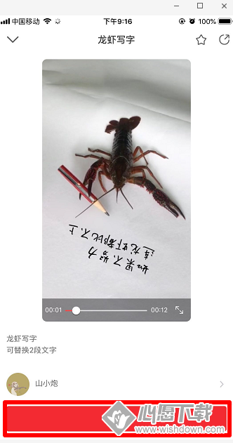 抖音小龙虾写字视频特效拍摄教程_wishdown.com