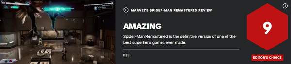《漫威蜘蛛侠：复刻版》IGN 9分：最好的超英游戏之一_wishdown.com