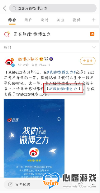2020我的微博之力年度报告查看方法_wishdown.com