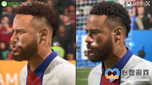 《FIFA 21》次世代与本世代画面对比 球员面部如同真人_wishdown.com