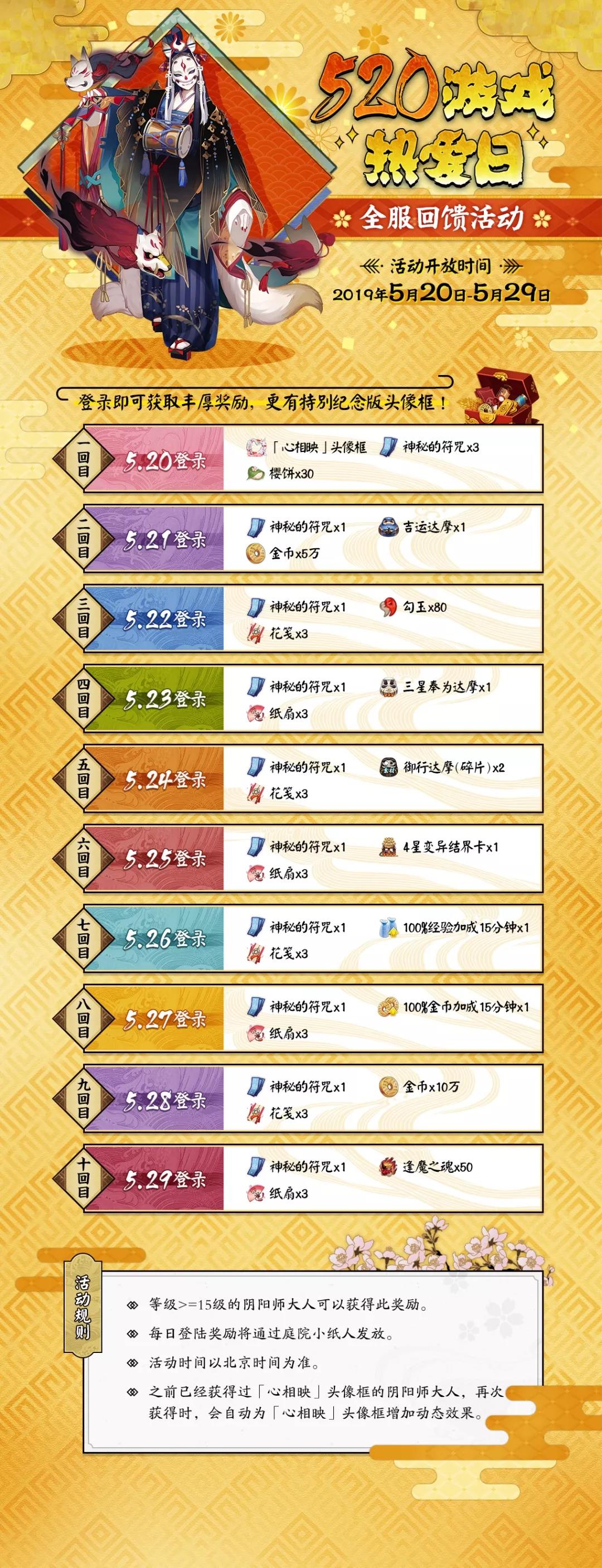 阴阳师520福利活动介绍