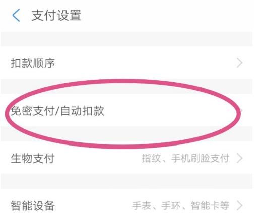 支付宝怎么关闭免密支付